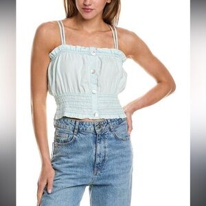 Elan Smocked Top in Blue